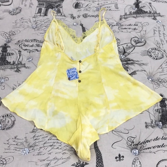 Free People Luella Lace Trim Satin Bodysuit - Picture 4 of 6